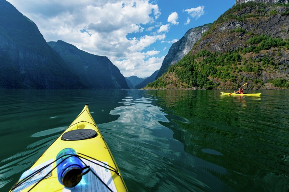 Fiordos Noruegos - Nærøyfjord en kayak
